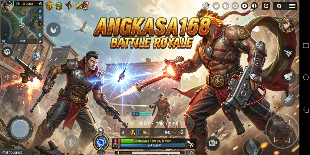 Gameplay energik di ANGKASA168 dengan aksi Battle Royale.