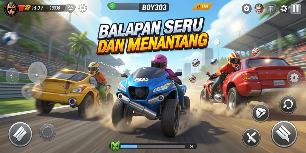 Tampilan gameplay seru dan mendebarkan di BOY303.