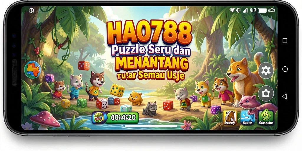 Tampilan seru dari gameplay Puzzle HAO788 yang menantang.