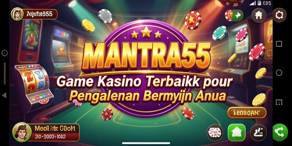 Screenshot permainan <strong>MANTRA55</strong> menampilkan berbagai pilihan game kasino yang mengasyikkan.