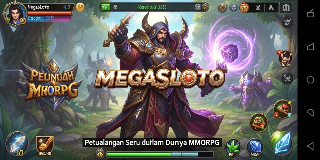 Tampilan gameplay MEGASLOTO yang menarik dan mendalam dalam MMORPG.