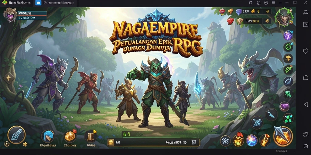 Gambaran aksi seru dalam permainan RPG NAGAEMPIRE.