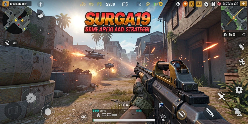 Screenshot menunjukkan aksi menegangkan dalam <strong>SURGA19</strong> FPS.