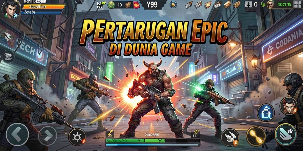 Tampilan gameplay Y89 menampilkan serangan keren dan pertarungan mendebarkan.